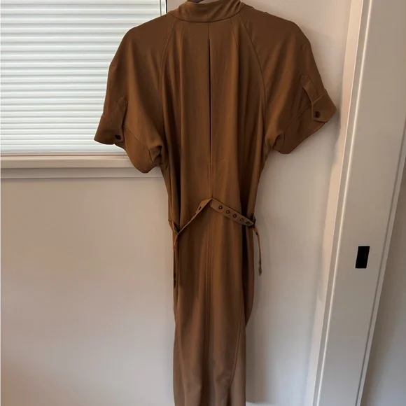 Byron Lars Zip Twist Front Dress in Saddle Size 12 - Picture 5 of 8